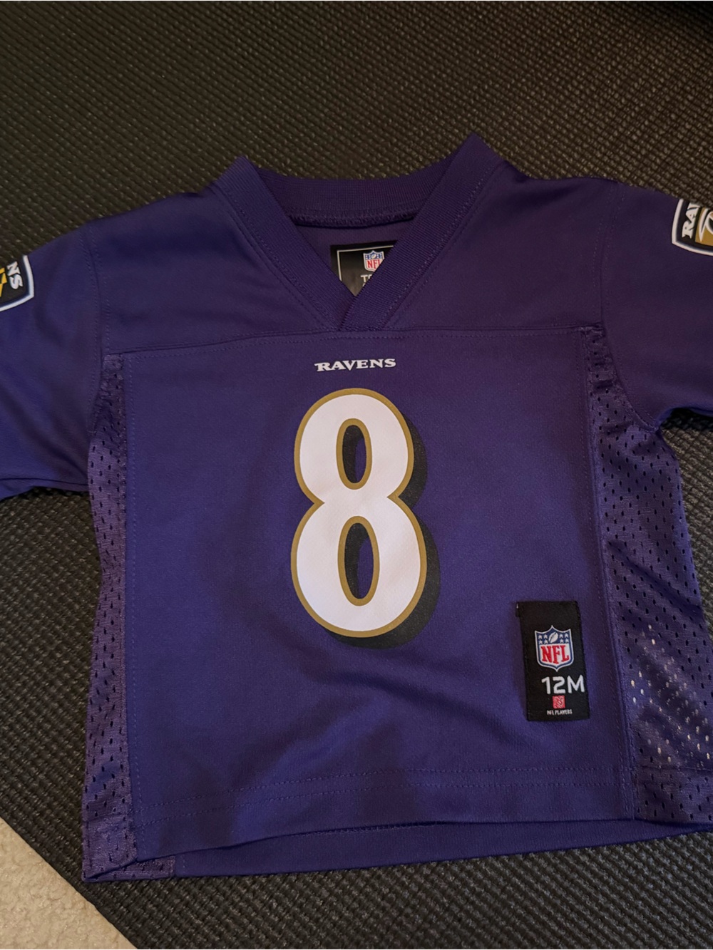 NFL Purple Kids #8 Ravens Football Jersey